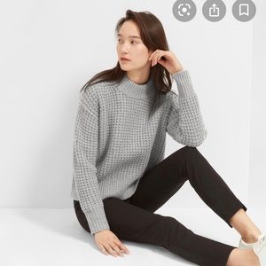Everlane Wool-Cashmere Waffle Square Sweater
